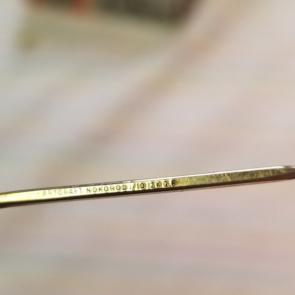 Vintage 12k Gold Filled Artcraft Nokorod Eyeglasses RX Glasses Spectacles Case - Picture 5 of 10